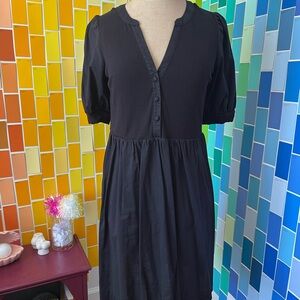 LOFT Black Long Sleeve Dress
